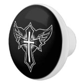 Christelijk kruisje keramische knop (Rechts)