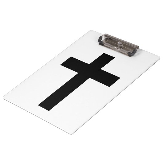 Christelijk kruisje klembord (Gekanteld)