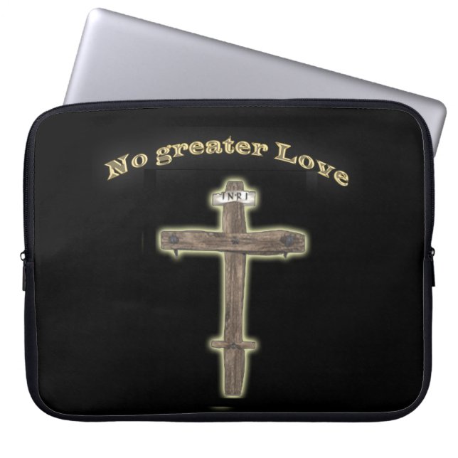 Christelijk kruisje laptop sleeve (Voorkant)