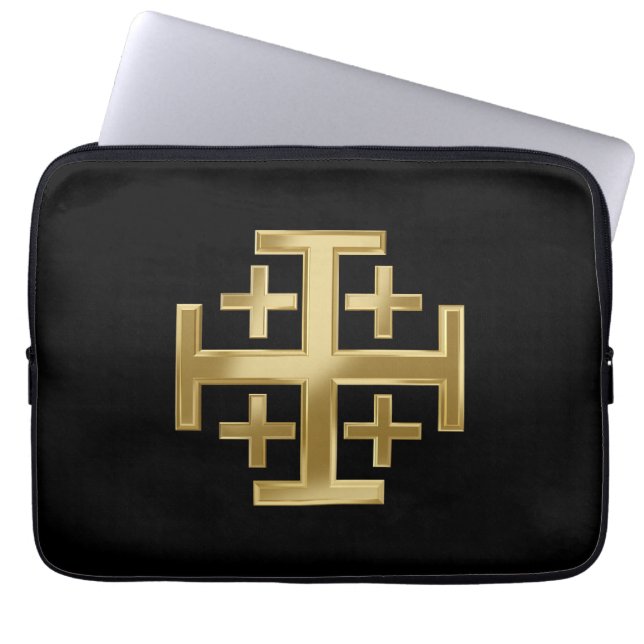 Christelijk kruisje laptop sleeve (Voorkant)