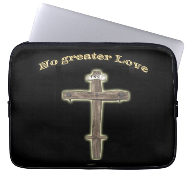 Christelijk kruisje laptop sleeve (Voorkant)