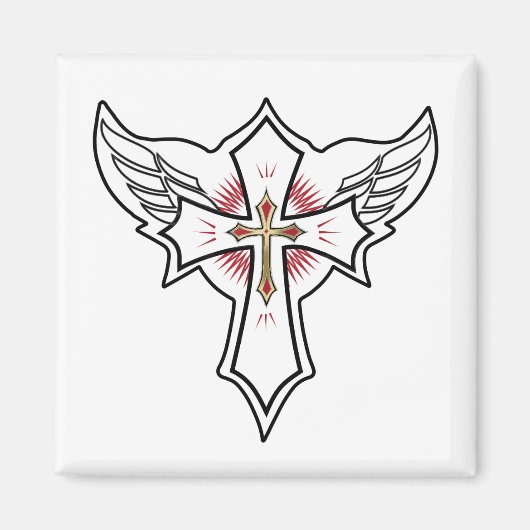 Christelijk kruisje magneet (Voorkant)