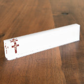 Christelijk kruisje naambordje (Zijkant)