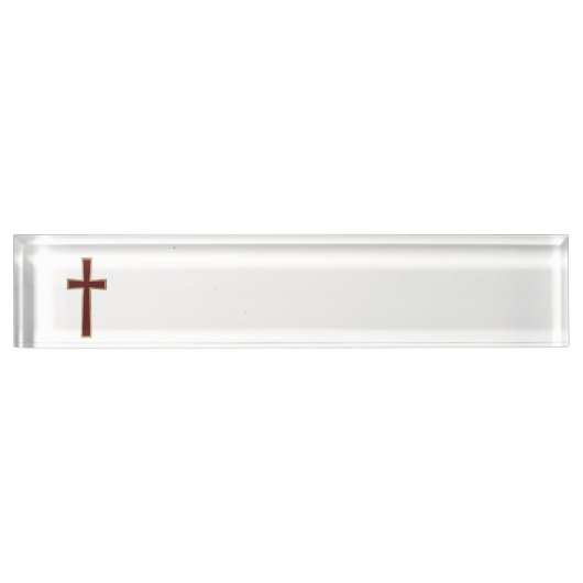 Christelijk kruisje naambordje (Voorkant)