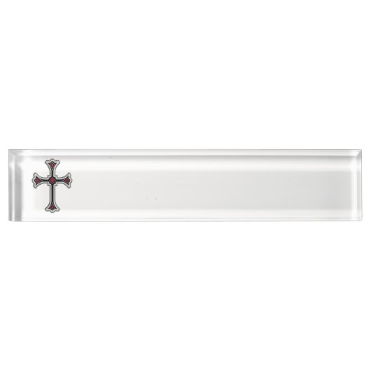 Christelijk kruisje naambordje (Voorkant)