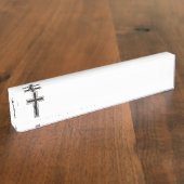 Christelijk kruisje naambordje (Zijkant)