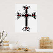 Christelijk kruisje poster (Keuken)