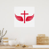 Christelijk kruisje poster (Keuken)
