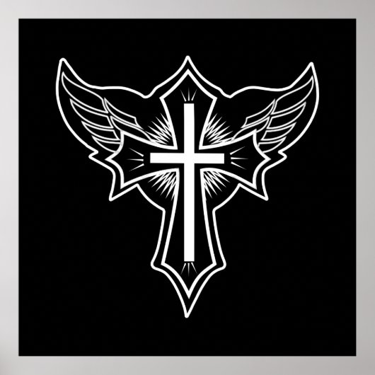 Christelijk kruisje poster (Voorkant)