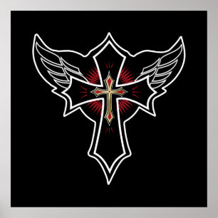 Christelijk kruisje poster