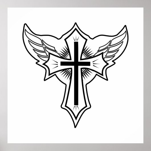 Christelijk kruisje poster (Voorkant)
