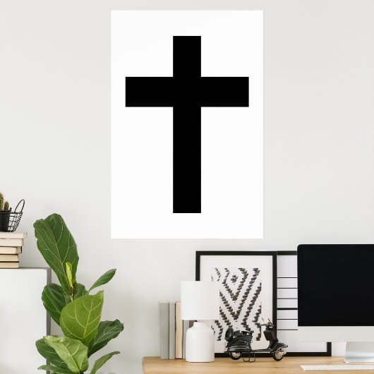 Christelijk kruisje poster (Thuiskantoor)