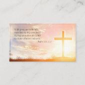 Christelijk kruisje | Psalm 121; 1-2 Visitekaartje (Voorkant)