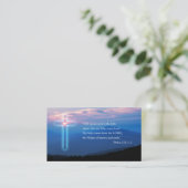 Christelijk kruisje | Psalm 121; 1-2 Visitekaartje (Staand voorkant)