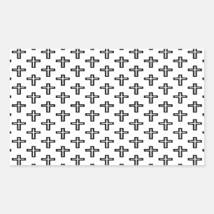 Christelijk kruisje rechthoekige sticker