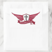 Christelijk kruisje rechthoekige sticker (Tas)