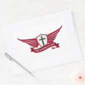 Christelijk kruisje rechthoekige sticker (Envelop)