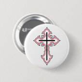 Christelijk kruisje ronde button 5,7 cm (Voorkant /achterkant)