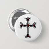 Christelijk kruisje ronde button 5,7 cm (Voorkant /achterkant)