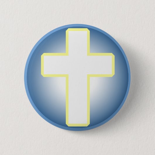 Christelijk kruisje ronde button 5,7 cm (Voorkant)