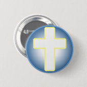 Christelijk kruisje ronde button 5,7 cm (Voorkant /achterkant)