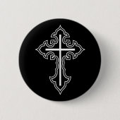 Christelijk kruisje ronde button 5,7 cm (Voorkant)