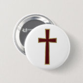 Christelijk kruisje ronde button 5,7 cm (Voorkant /achterkant)
