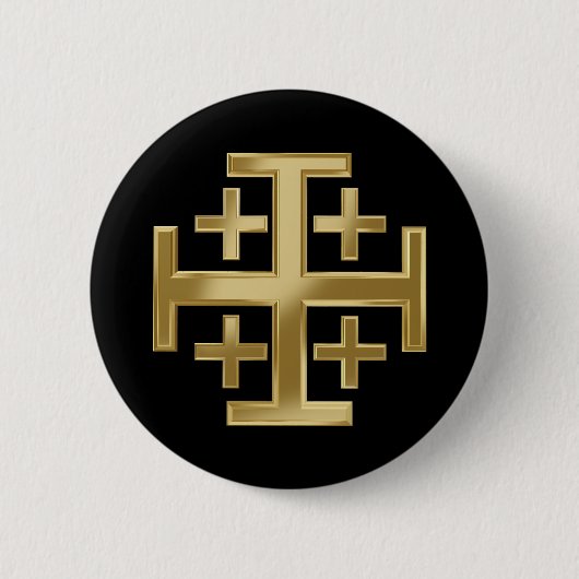 Christelijk kruisje ronde button 5,7 cm (Voorkant)