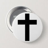 Christelijk kruisje ronde button 7,6 cm (Voorkant /achterkant)