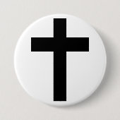 Christelijk kruisje ronde button 7,6 cm (Voorkant)