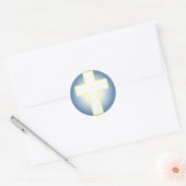 Christelijk kruisje ronde sticker (Envelop)