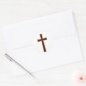 Christelijk kruisje ronde sticker (Envelop)