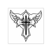 Christelijk kruisje rubberstempel (Afrduk)