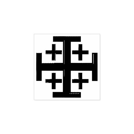 Christelijk kruisje rubberstempel (Afrduk)