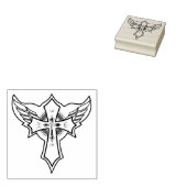 Christelijk kruisje rubberstempel (Gestempeld)