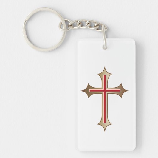 Christelijk kruisje sleutelhanger (Voorkant)