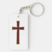 Christelijk kruisje sleutelhanger (achterkant)
