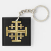 Christelijk kruisje sleutelhanger (Achterkant)