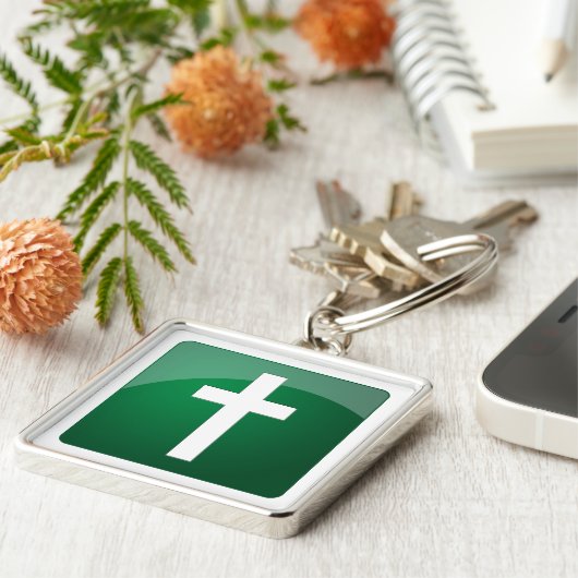 Christelijk kruisje sleutelhanger (Zijkant)