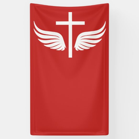 Christelijk kruisje spandoek (Verticaal)