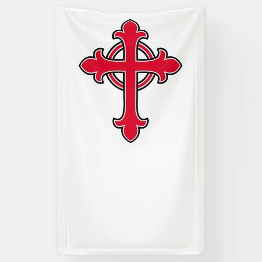 Christelijk kruisje spandoek (Verticaal)