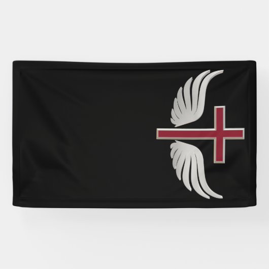 Christelijk kruisje spandoek (Horizontaal)