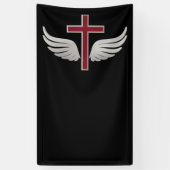 Christelijk kruisje spandoek (Verticaal)