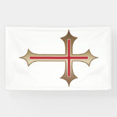 Christelijk kruisje spandoek (Horizontaal)