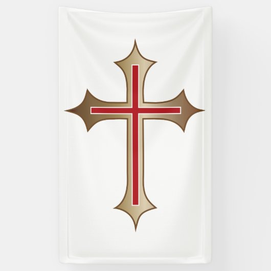 Christelijk kruisje spandoek (Verticaal)