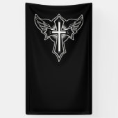 Christelijk kruisje spandoek (Verticaal)