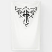 Christelijk kruisje spandoek (Verticaal)