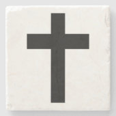 Christelijk kruisje stenen onderzetter (Voorkant)