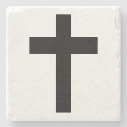 Christelijk kruisje stenen onderzetter (Voorkant)