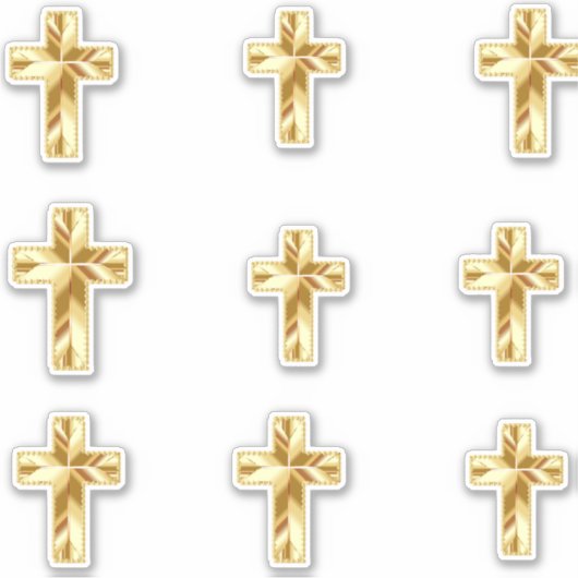 Christelijk kruisje sticker (Voorkant)